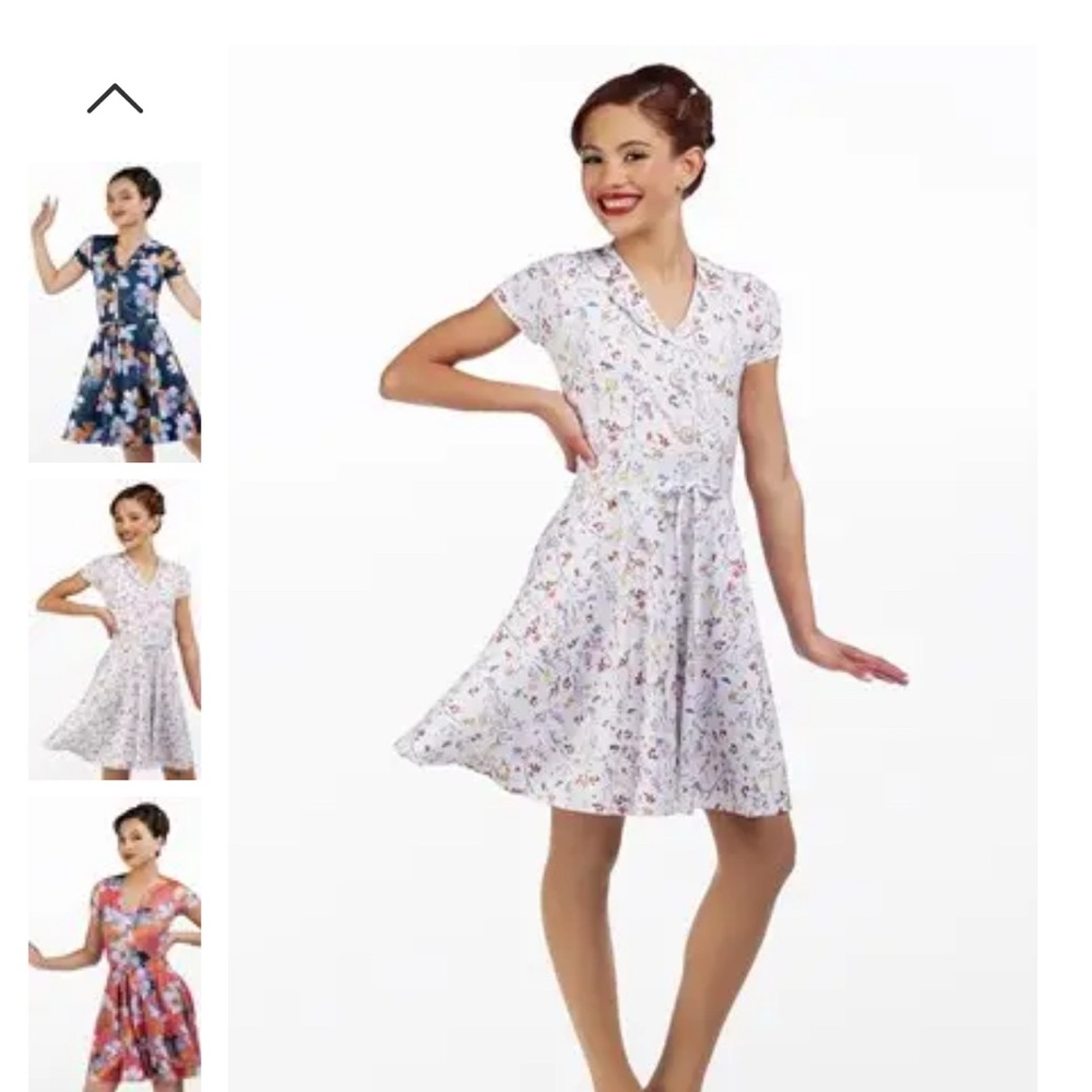 Floral White Dress